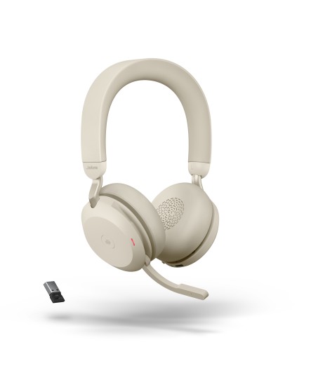 Jabra Evolve2 75 MS link380 USB-A beige stereo headset