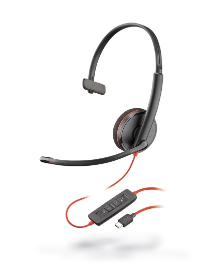 Poly C3210C BlackWire USB-C mono headset