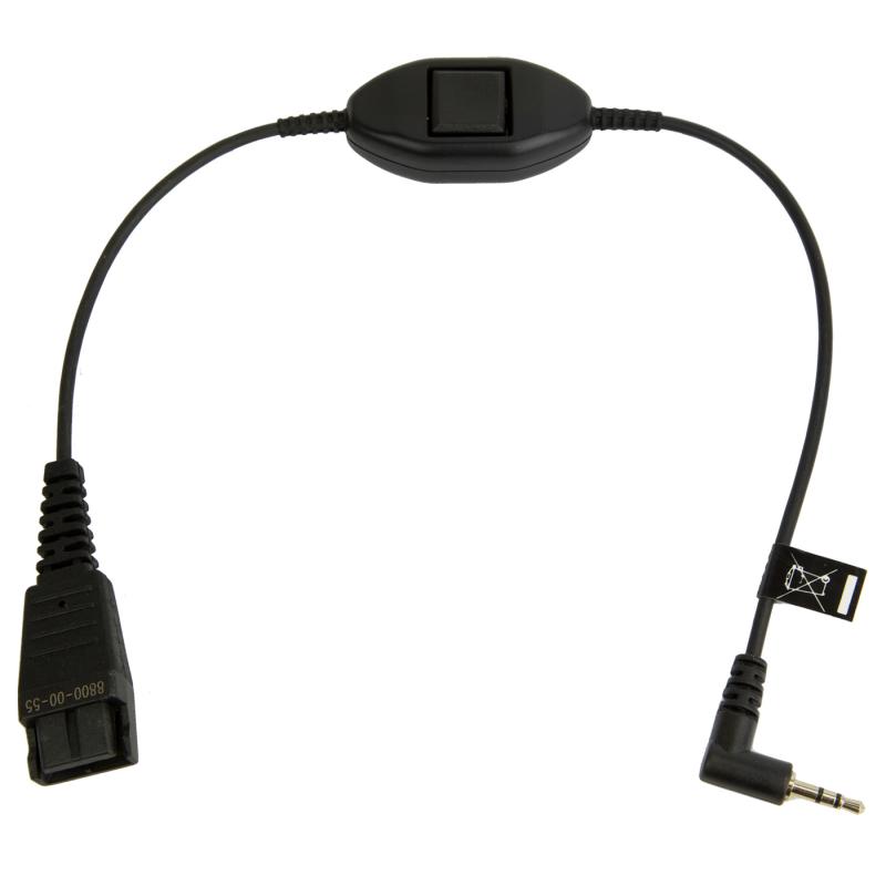 Jabra QD-2.5mm headsetkabel med push-to-talk