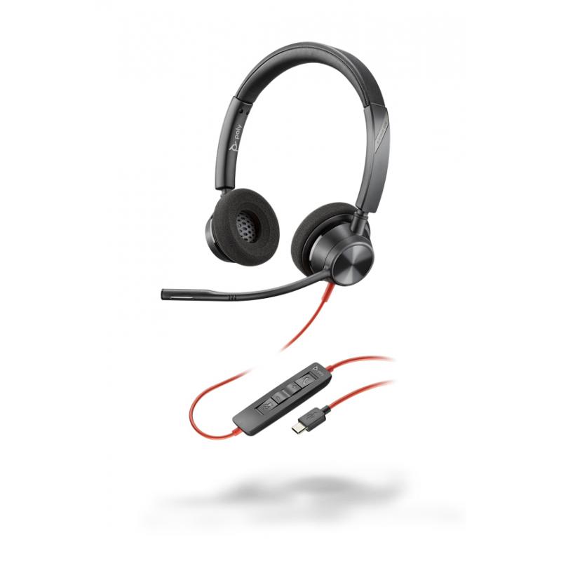 Poly BlackWire BW3320 USB-C stereo headset