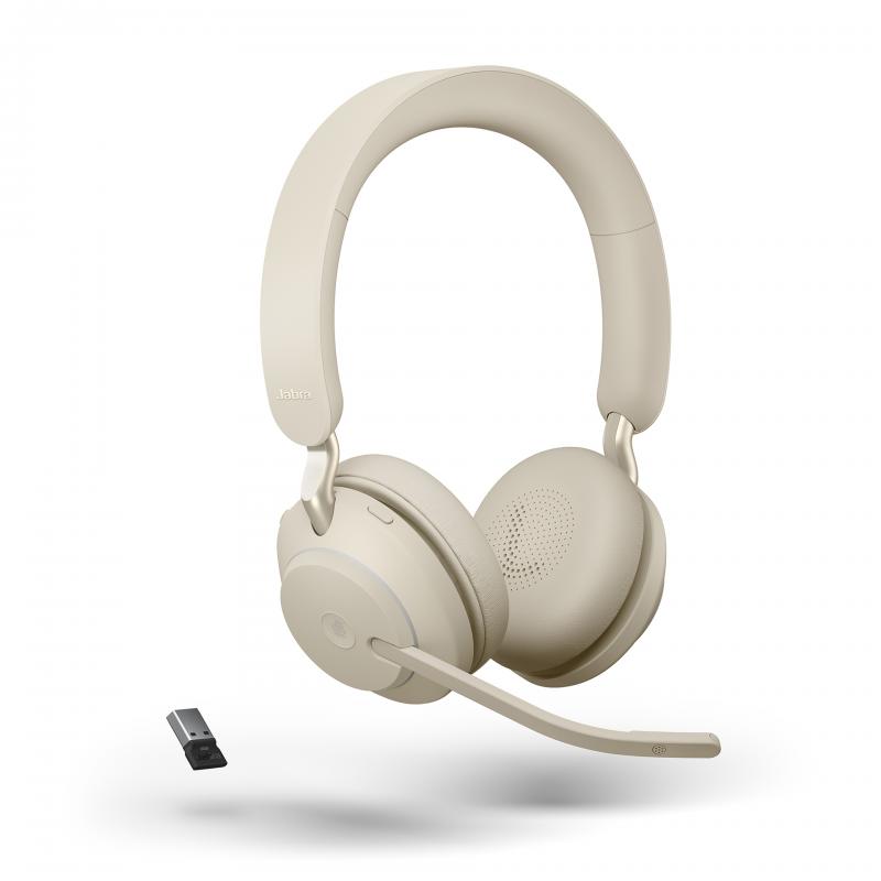 Jabra Evolve2 65 MS USB-A beige stereo headset