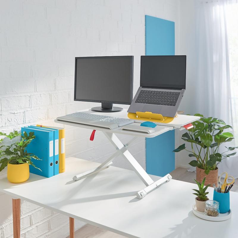 Leitz Ergo Cosy ergonomiskt höj-sänkbart skrivbordsställ med skjutbricka